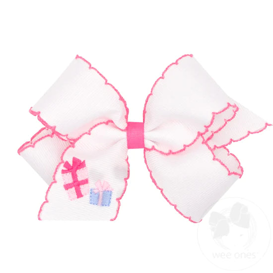 Moonstitch King Holiday Emb. Bow