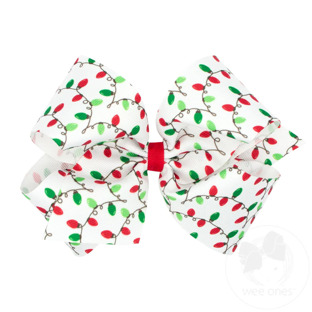 Holiday Themed King GG Print Bow