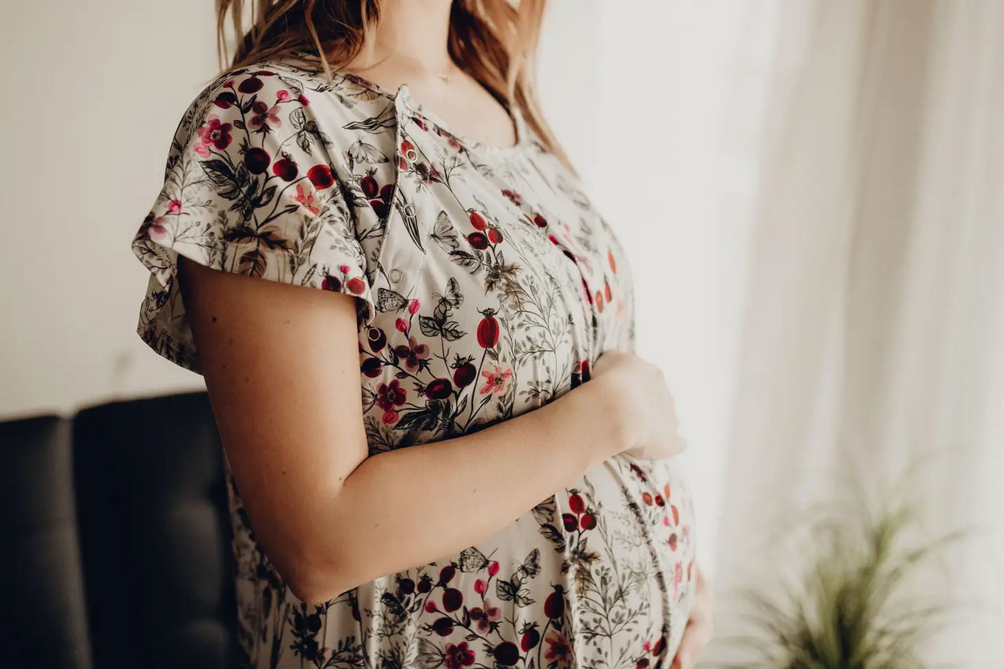 Floral Mommy Labor and Delivery/ Nursing Gown