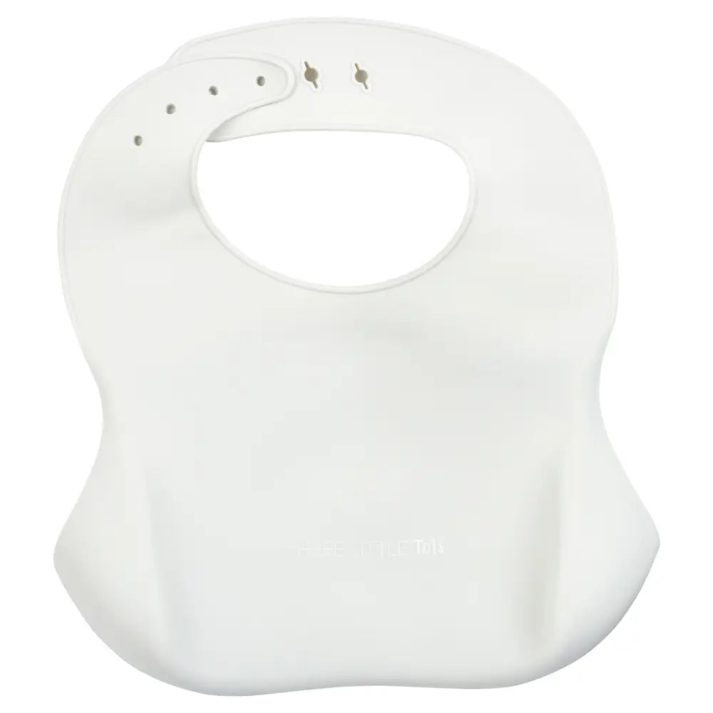 Cloud Light Gray Silicone Bib with Crumb Catcher