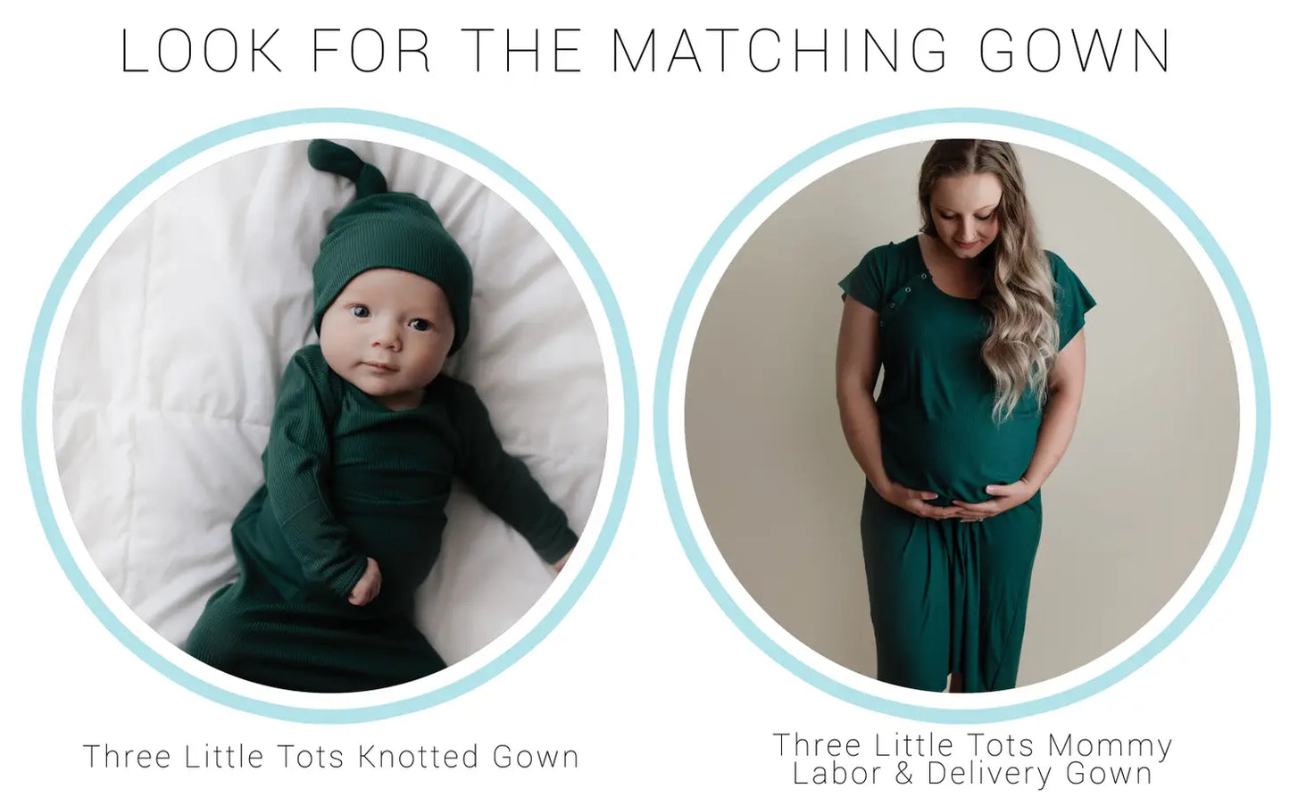 Forest Green Ribbed Knotted Gown