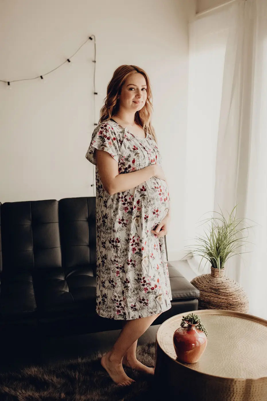 Floral Mommy Labor and Delivery/ Nursing Gown