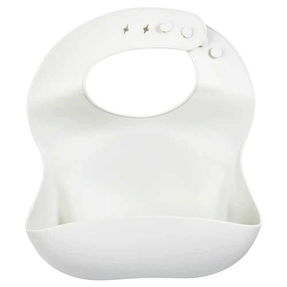 Cloud Light Gray Silicone Bib with Crumb Catcher