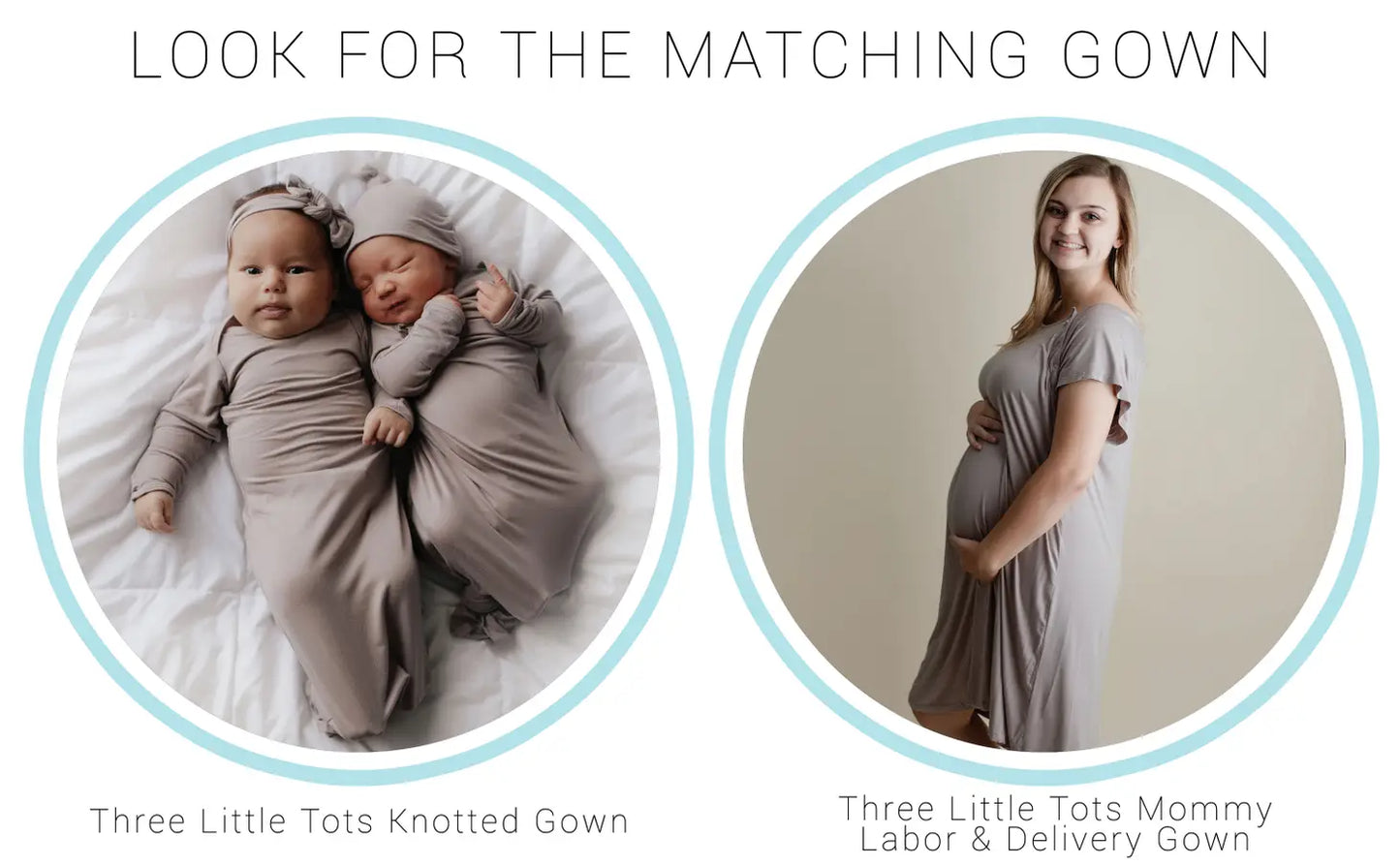 Harbor Mist Maternity Mommy Labor and Delivery/ Nursing Gown