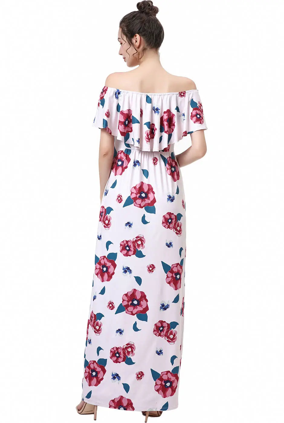Lydia Maternity/Nursing Floral Print Maxi Dress