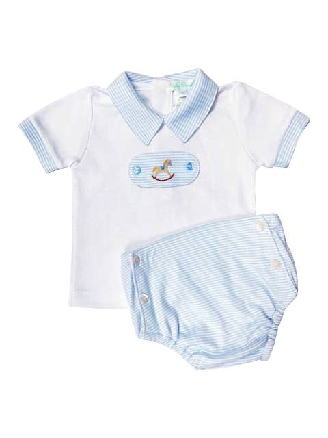 Rocking Horse Pima Cotton Diaper set