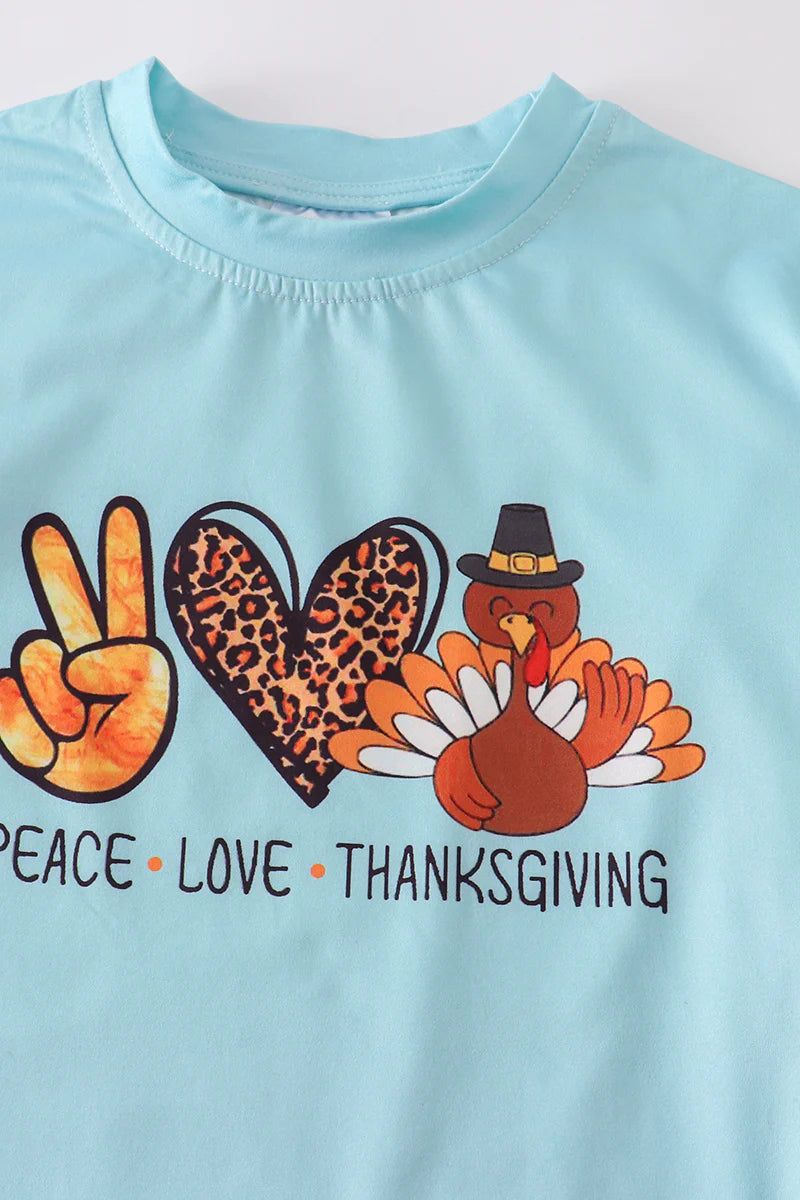 Peace love thanksgiving shirt
