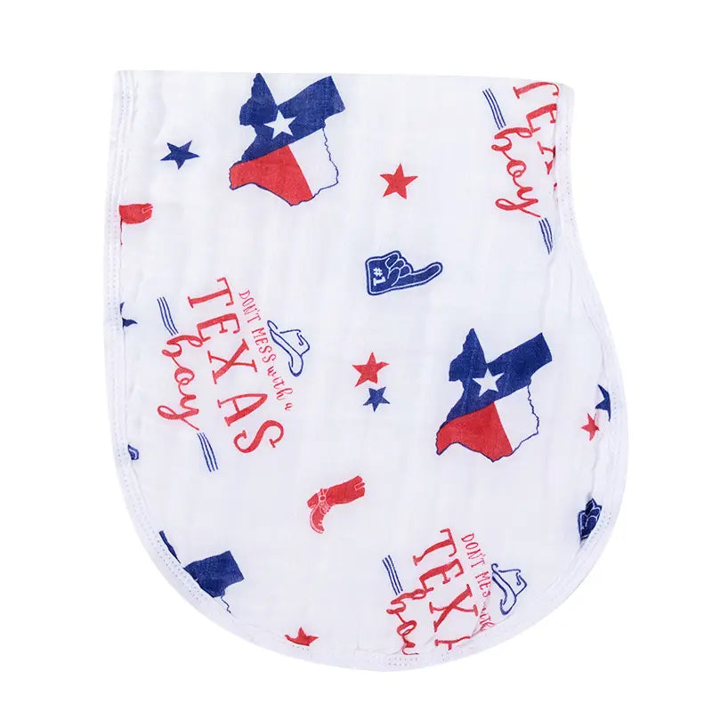 Texas Boy 2-in-1 Burp Cloth Bib Combo