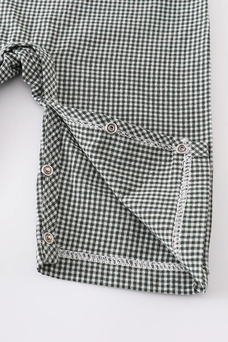 Green plaid snowman