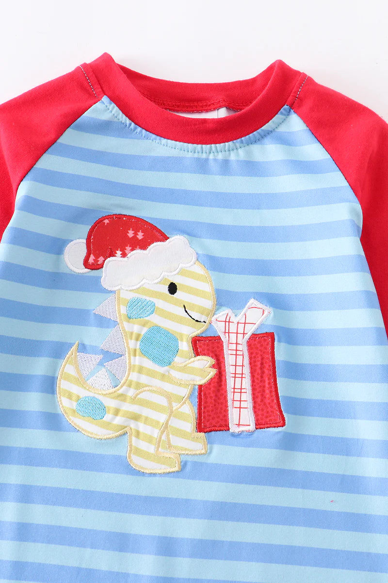 Christmas dinosaur romper