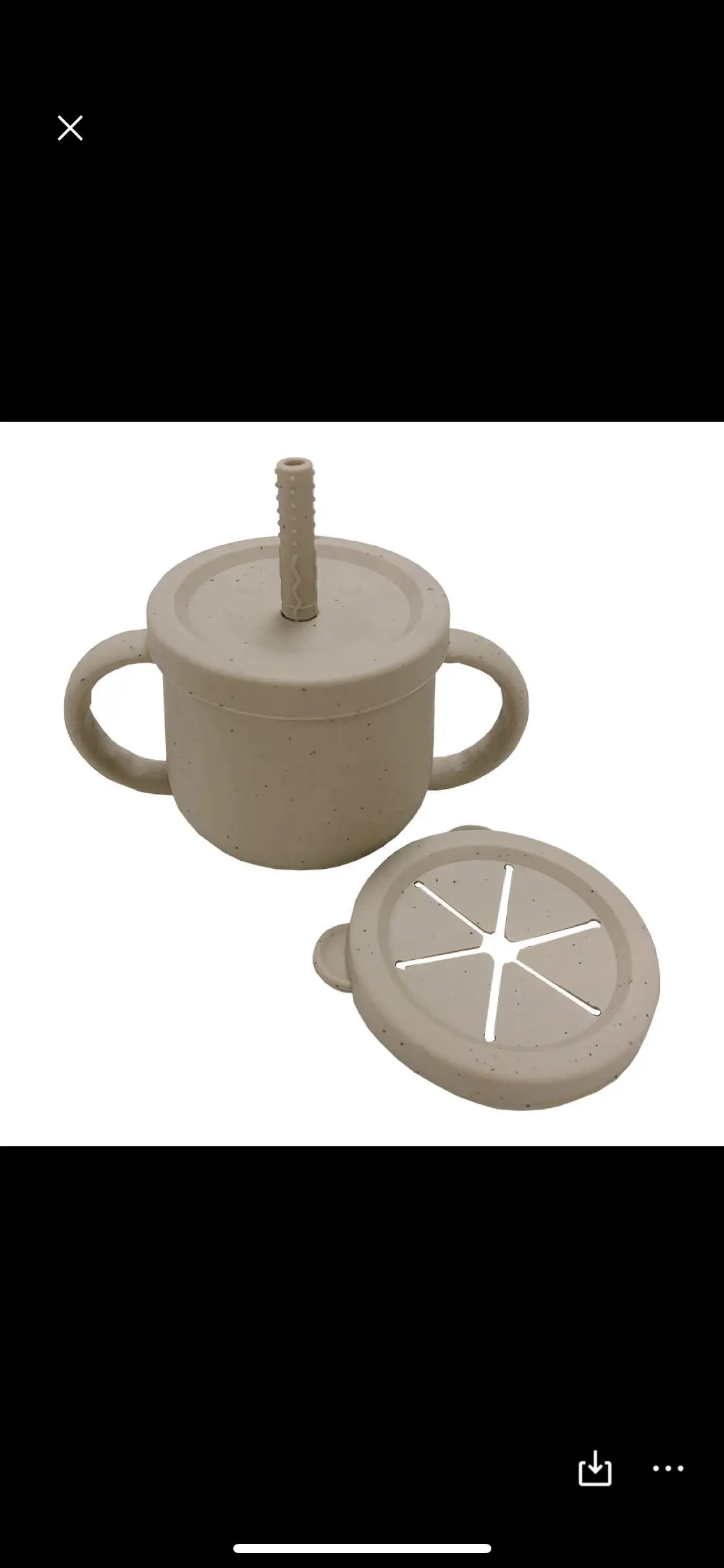 Speckled Silicone Sippy Cup with Snack Lid