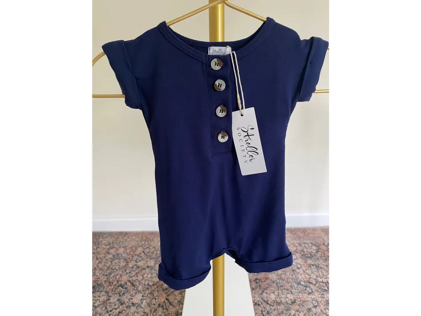 Button Up Baby Rompers