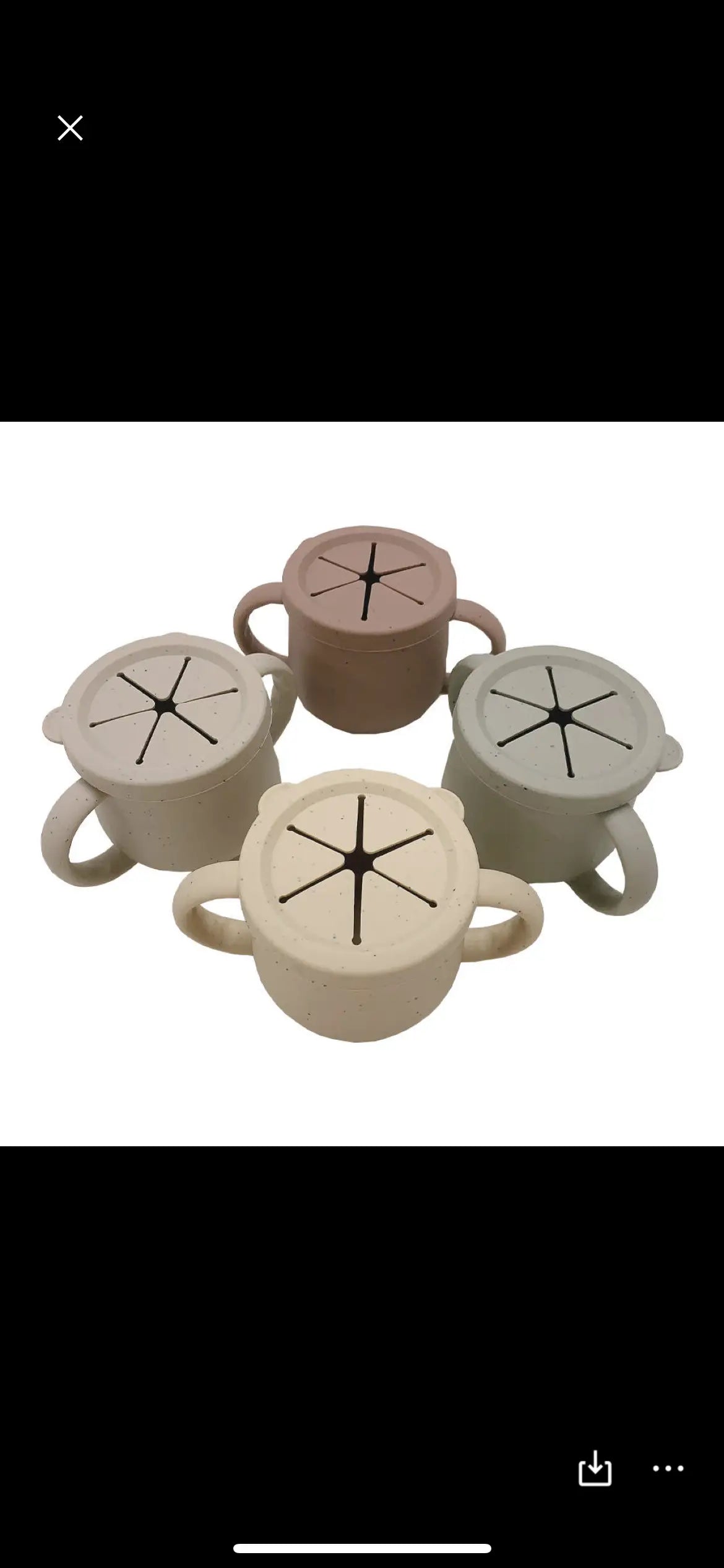 Speckled Silicone Sippy Cup with Snack Lid