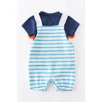 Blue Striped Crab 2 PC Applique Set