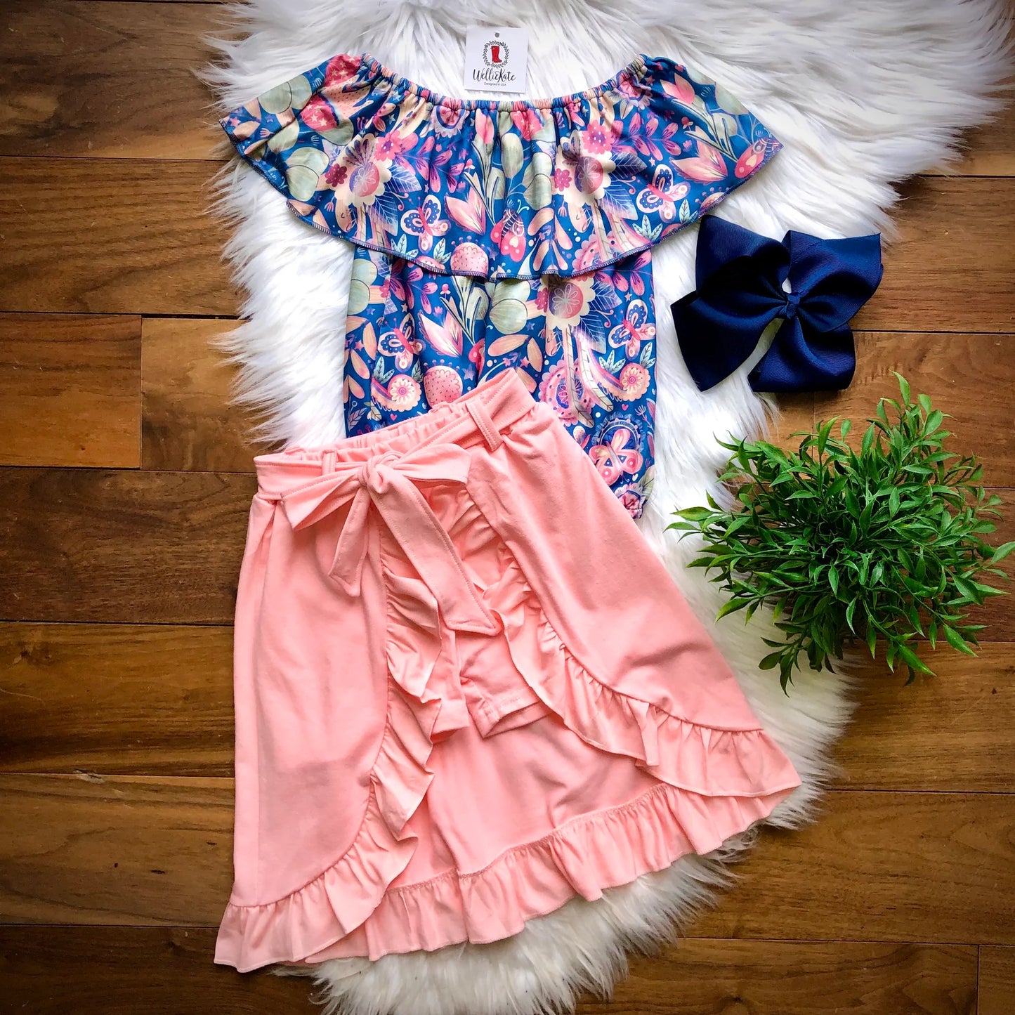 Butterflies and Blooms Open Skirt Set