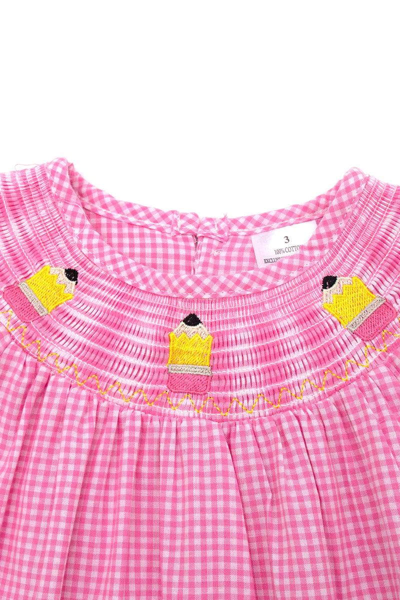 Pink Pencil Smocked Dress