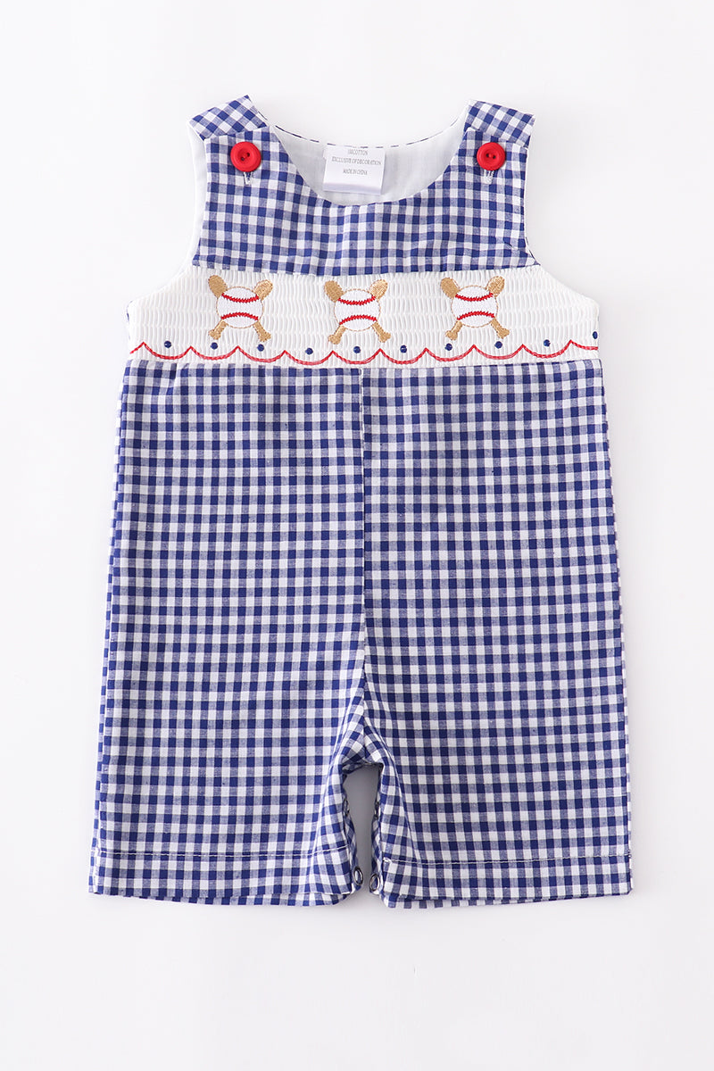 Blue Plaid Baseball Infant Boy Jon Jon
