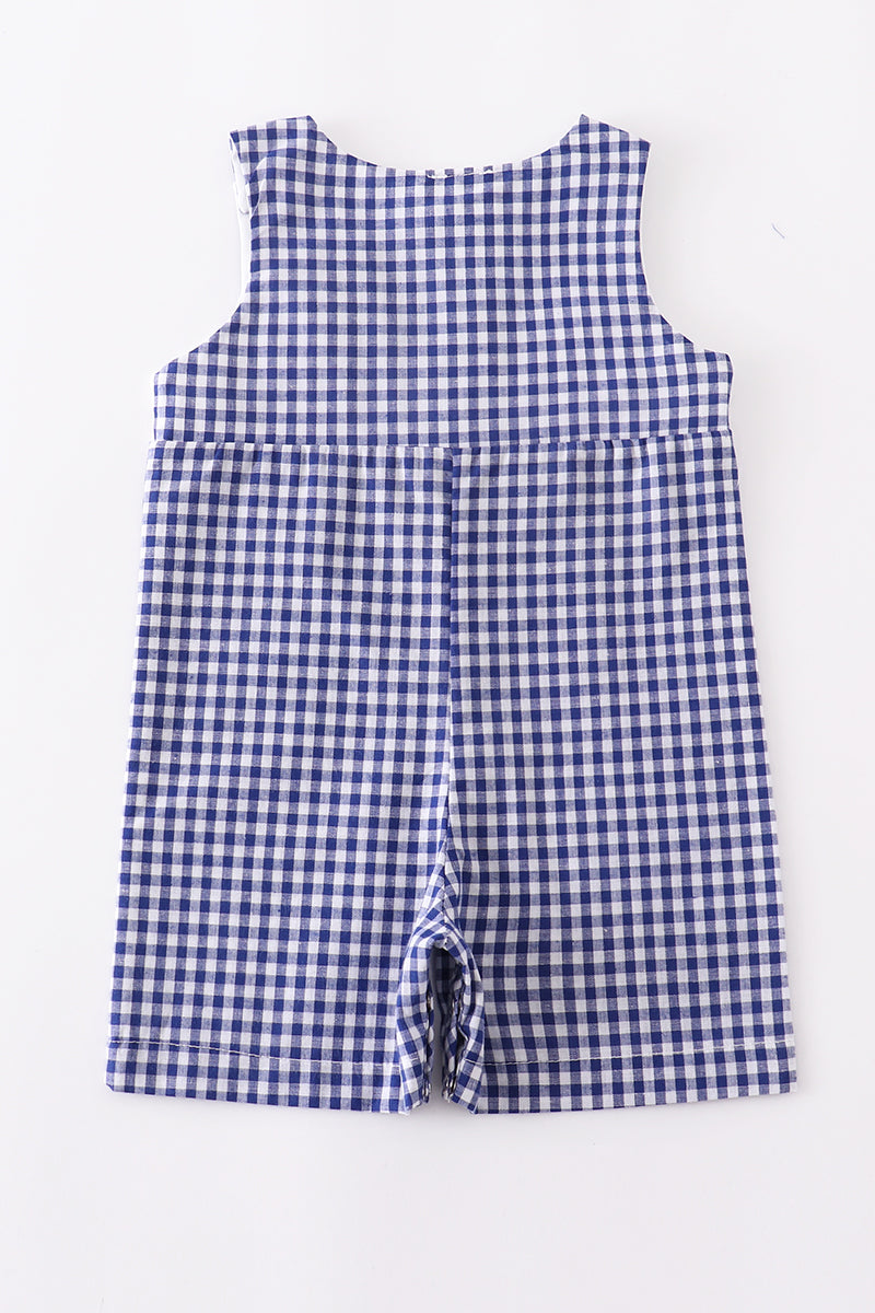 Blue Plaid Baseball Infant Boy Jon Jon