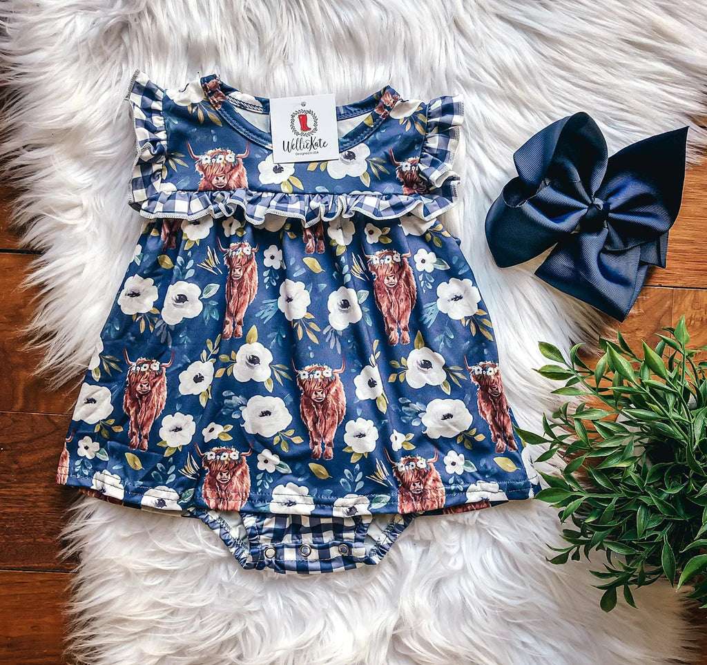Sweet Highland Cow Infant Romper