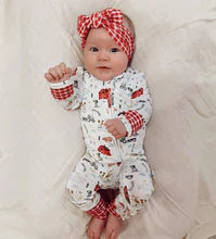 Friendly Farm Red Gingham Headband