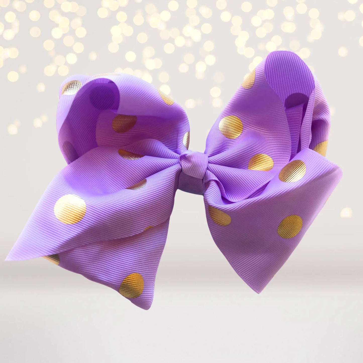 Gold Dot Hair Bows