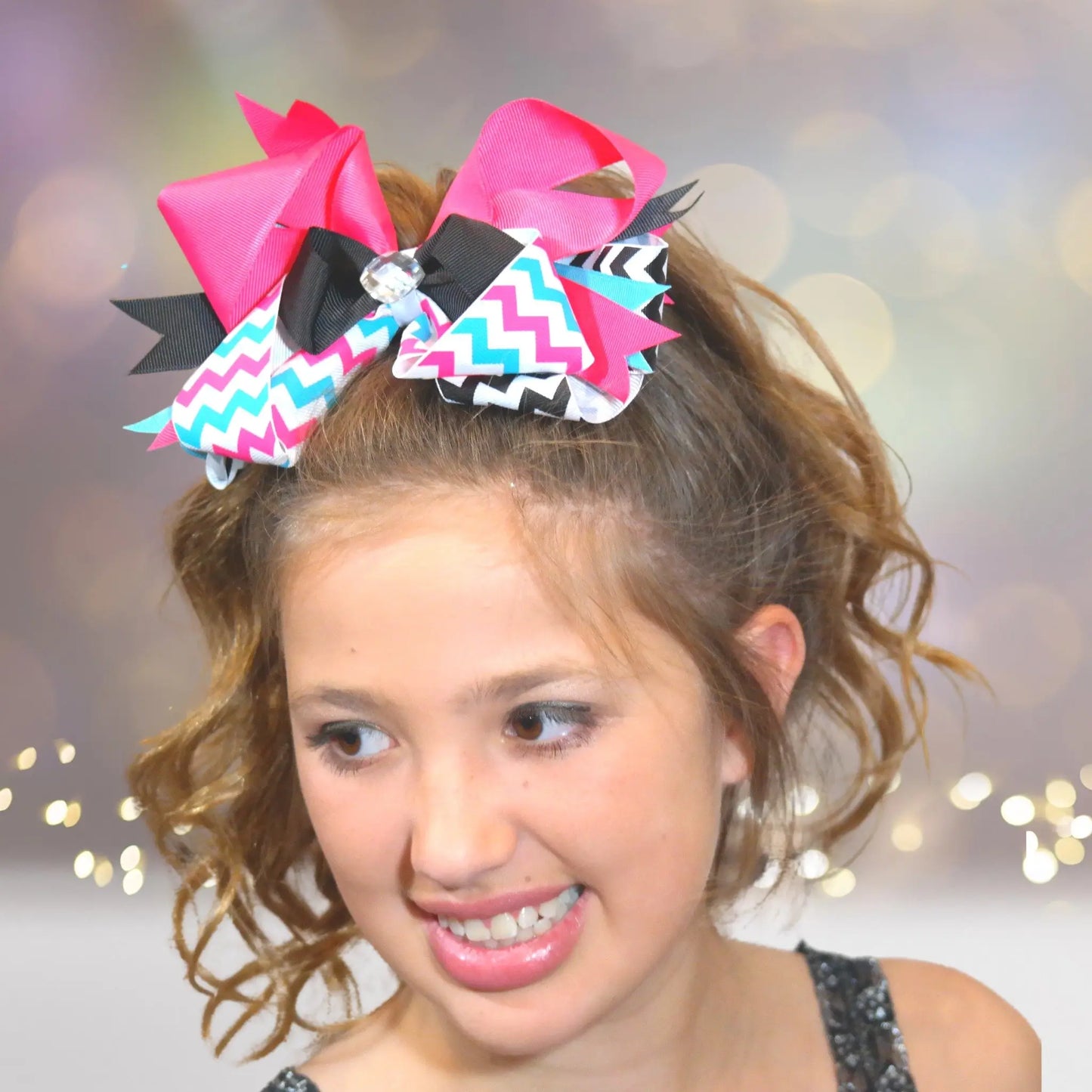 Jumbo Boutique Hair Bow with Bling Stone
