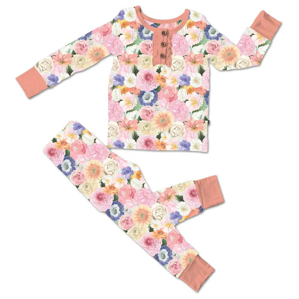Melitta Bamboo Ruffle 2-Piece Long Sleeve Set