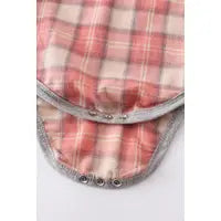 Rust Plaid Baby Boy Shirt Bubble