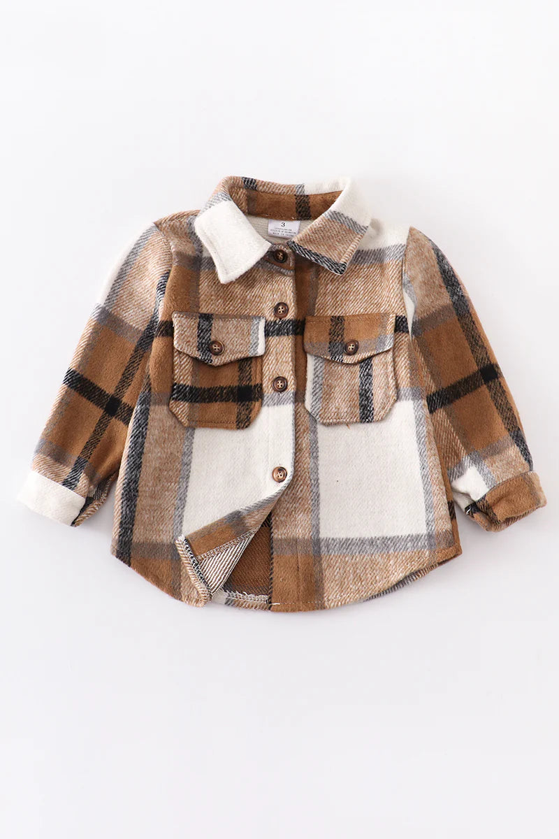 Mustard Plaid Mommy & Me Cardigan