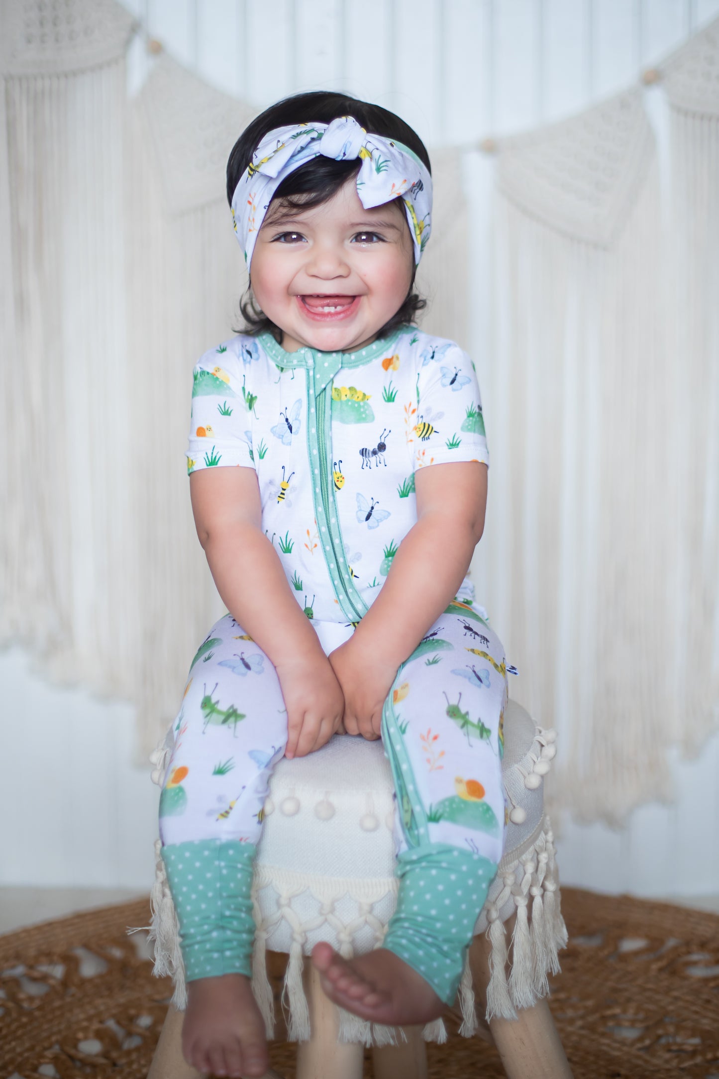 Busy Bugs Zip Romper