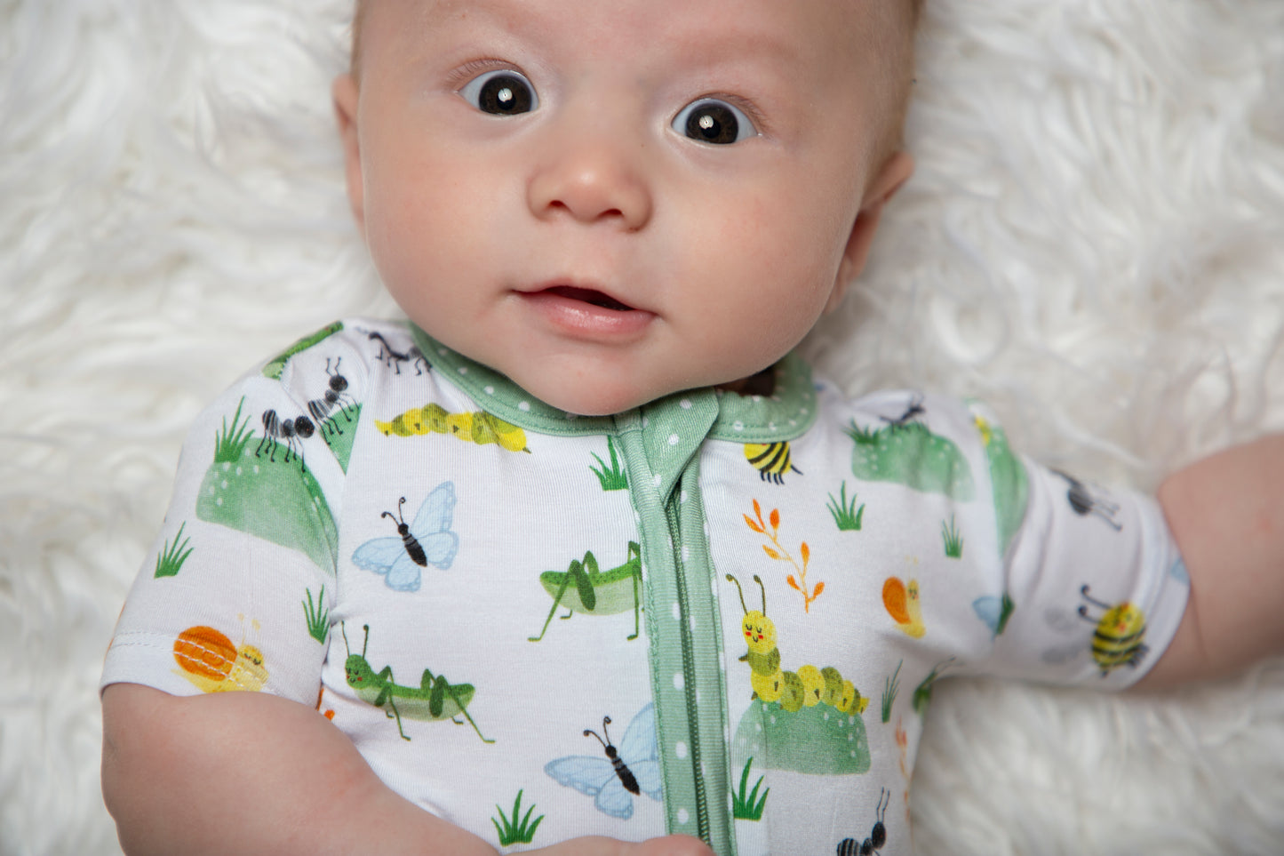 Busy Bugs Zip Romper