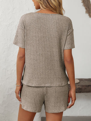 PREORDER: RERUN The Becca Ribbed Tee and Short Set 5.12.25 osym