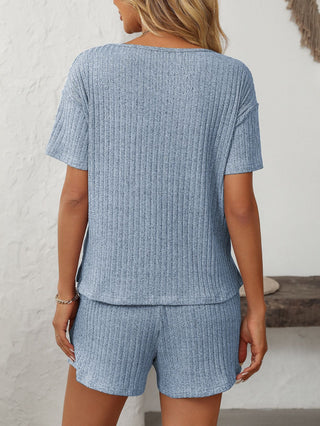 PREORDER: RERUN The Becca Ribbed Tee and Short Set 5.12.25 osym