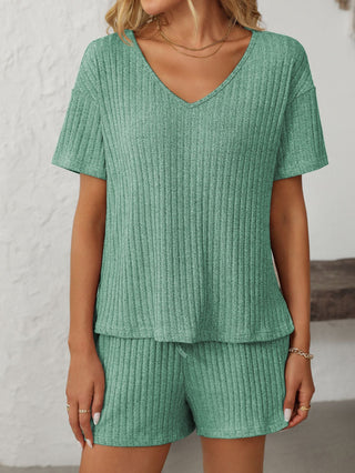 PREORDER: RERUN The Becca Ribbed Tee and Short Set 5.12.25 osym