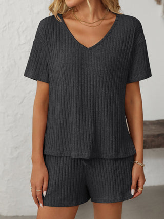 PREORDER: RERUN The Becca Ribbed Tee and Short Set 5.12.25 osym