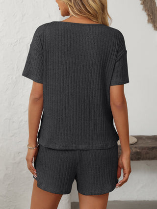 PREORDER: RERUN The Becca Ribbed Tee and Short Set 5.12.25 osym