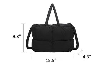 RTS: The Blake Quilted Grid Puffer Tote