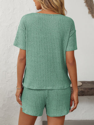 PREORDER: RERUN The Becca Ribbed Tee and Short Set 5.12.25 osym