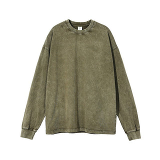 RTS: Mineral Washed Long sleeve Crews (boyfriend fit oversized)-