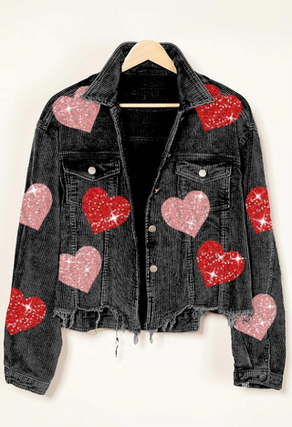 RTS: Sequin Heart Corduroy Shacket!