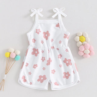 RTS: The Kensie Floral Tie Strap Romper