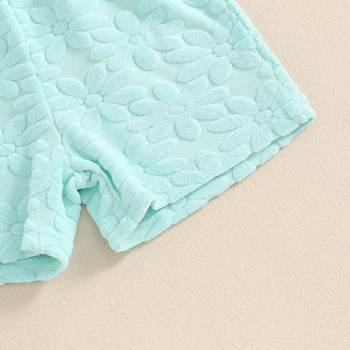 RTS: The Leighann Flower Texture Romper-