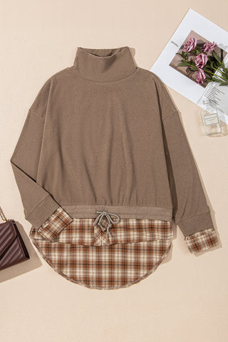 RTS: The Kelli Layered Knit and Flannel Top-