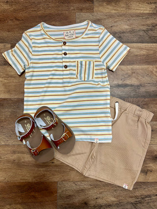 DODGER RIBBED HENLEY BOY SHIRT
