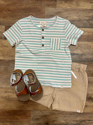 DODGER RIBBED HENLEY BOY SHIRT