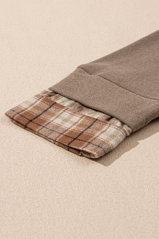 RTS: The Kelli Layered Knit and Flannel Top-