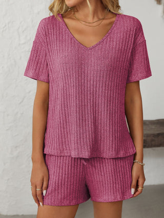 PREORDER: RERUN The Becca Ribbed Tee and Short Set 5.12.25 osym