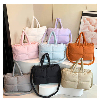 RTS: The Blake Quilted Grid Puffer Tote