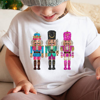 Kids Christmas faux glitter nutcracker