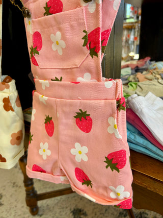 PINK STRAWBERRY OVERALL (shirt sold separately)
